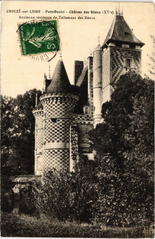 Carte postale ancienne Chouze-sur-Loire Port-Boulet - Chateau des Reaux