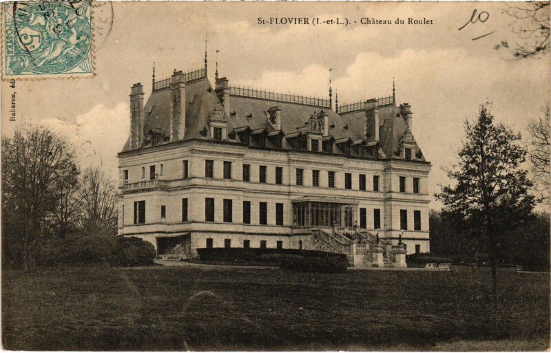 Carte postale ancienne Saint-Flovier Chateau du Roulet à Saint-Flovier