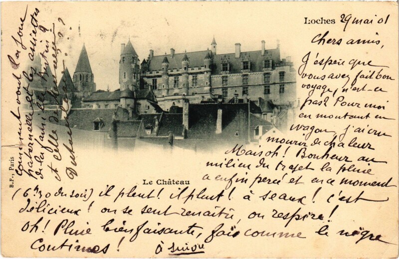 Carte postale ancienne Loches Le Chateau à Loches