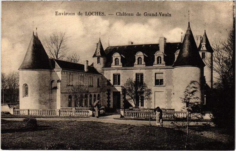 Carte postale ancienne Environs de Loches Chateau de Grand-Vaulx à Loches