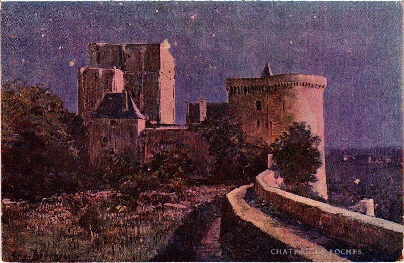 Carte postale ancienne Loches Le Chateau à Loches