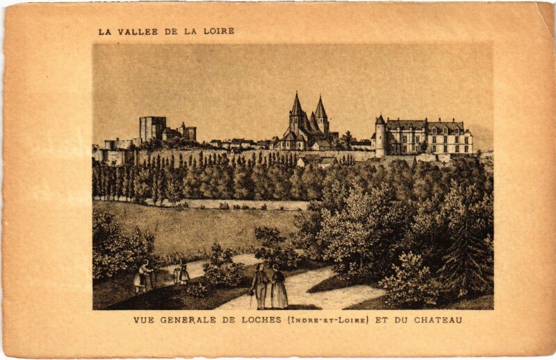 Carte postale ancienne Loches Vue Generale à Loches