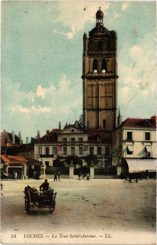 Carte postale ancienne Loches Tour St.Antoine à Loches
