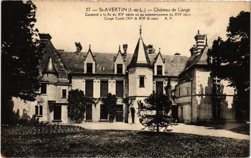 Carte postale ancienne Saint-Avertin Chateau de Cange à Saint-Avertin