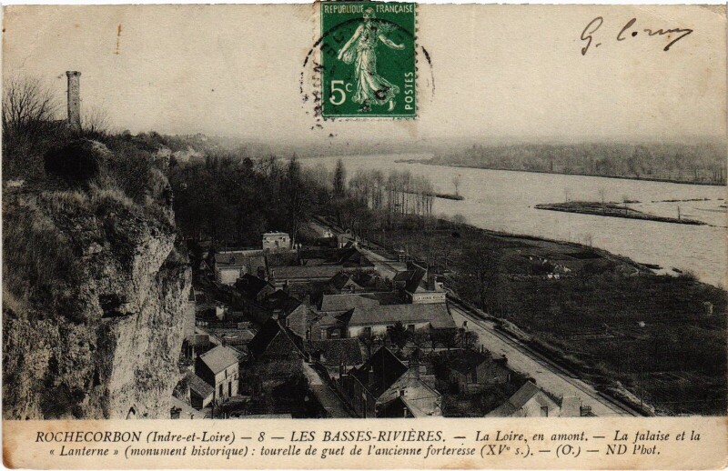 Carte postale ancienne Rochecorbon Les Basses-Rivieres - Vue à Rochecorbon