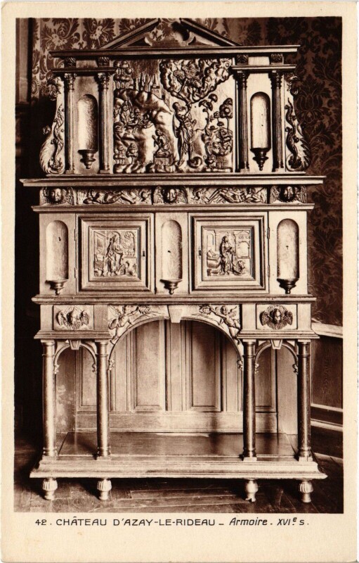 Carte postale ancienne Azay-le-Rideau Armoire - Chateau à Azay-le-Rideau