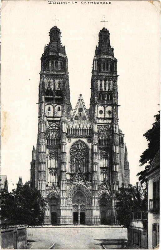 Carte postale ancienne Tours Cathedrale à Tours