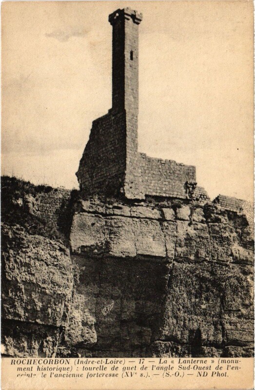 Carte postale ancienne Rochecorbon Lanterne à Rochecorbon