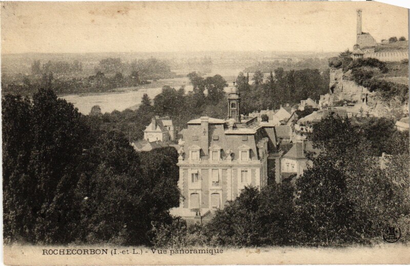 Carte postale ancienne Rochecorbon Vue Panoramique à Rochecorbon
