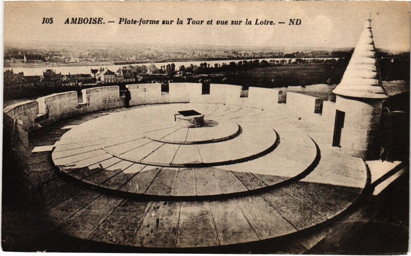 Carte postale ancienne Amboise Plate-Forme sur le Tour à Amboise