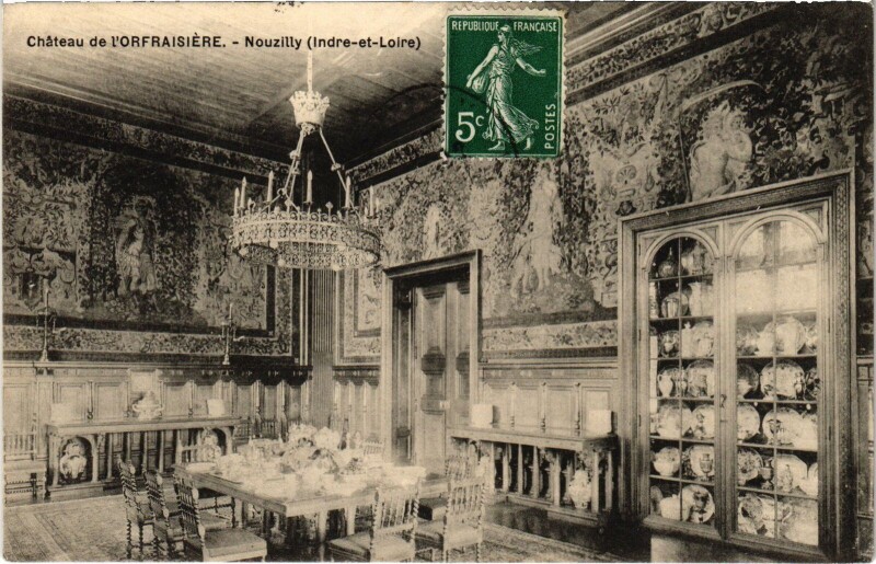 Carte postale ancienne Nouzilly Chateau de l'Orfraisiere à Nouzilly