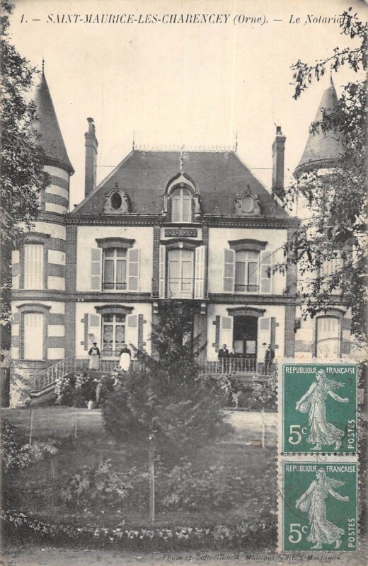 Carte postale ancienne Saint Maurice Les Charencey - Le Notariat à Charencey