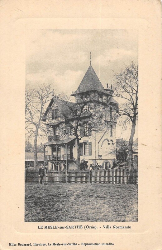 Carte postale ancienne Le Mesle Sur Sarthe - Villa Normande