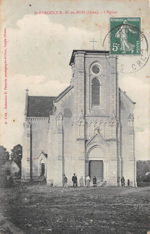 Carte postale ancienne Saint Evroult Du Bois - L'Eglise