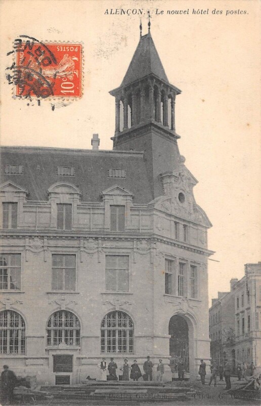 Carte postale ancienne Alencon - Le Nouvel Hotel Des Postes