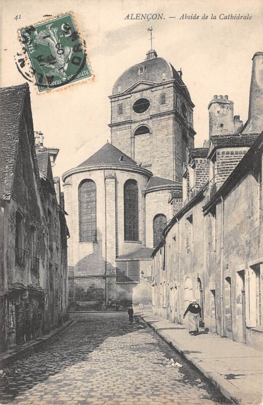 Carte postale ancienne Alencon - Abside De La Cathedrale