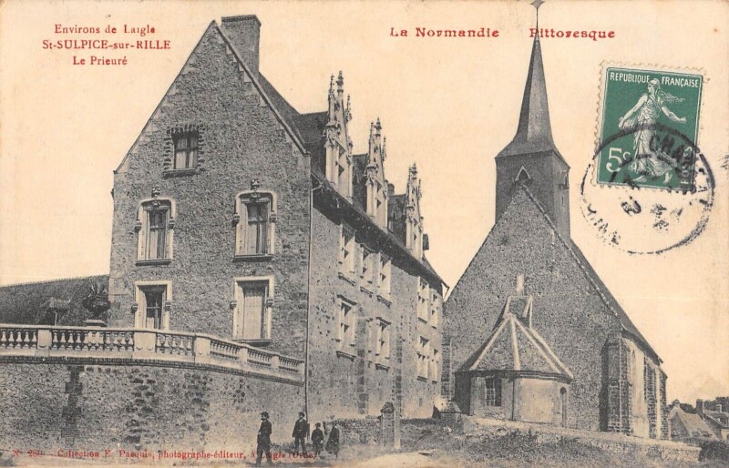 Carte postale ancienne Saint Sulpice Sur Rille - Le Prieure