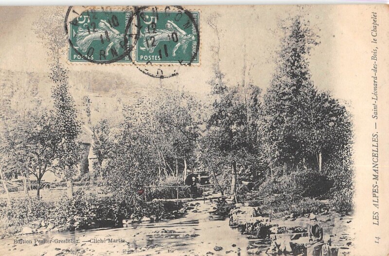 Carte postale ancienne Saint Leonard Des Bois - Le Chapelet