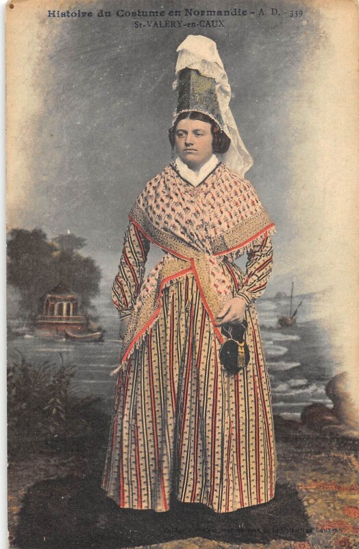 Carte postale ancienne Histoire Du Costume En Normandie - Saint Valery En Caux à Saint-Valery-en-Caux