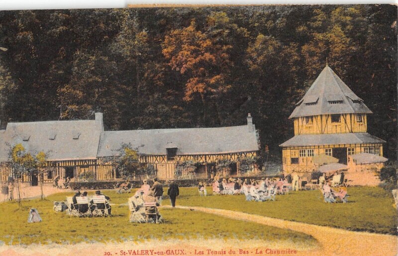 Carte postale ancienne Saint Valery En Caux - Le Tennis Du Bas - La Chaumiere à Saint-Valery-en-Caux