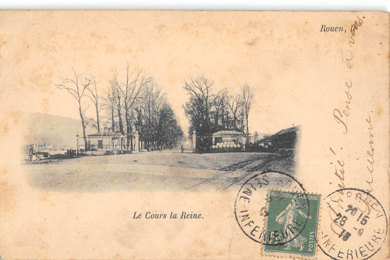 Carte postale ancienne Rouen - Le Cours De La Reine à Rouen