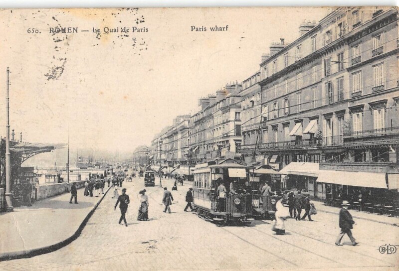 Carte postale ancienne Rouen - Le Quai De Paris à Rouen