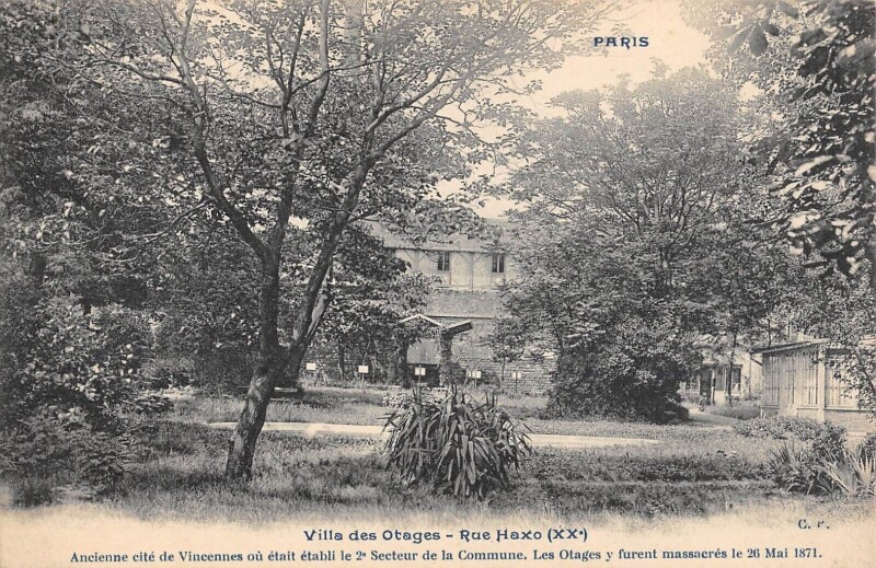 Carte postale ancienne Villa des Otages - Rue Haxo à Paris 20e