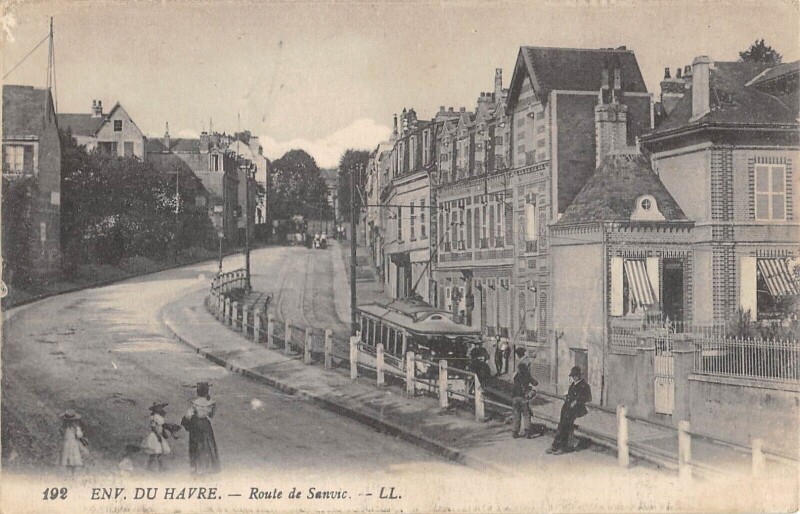Carte postale ancienne Env.du Havre - Route De Sanvic