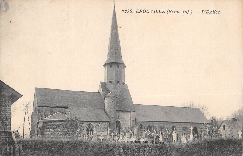 Carte postale ancienne Epouville - L'Eglise