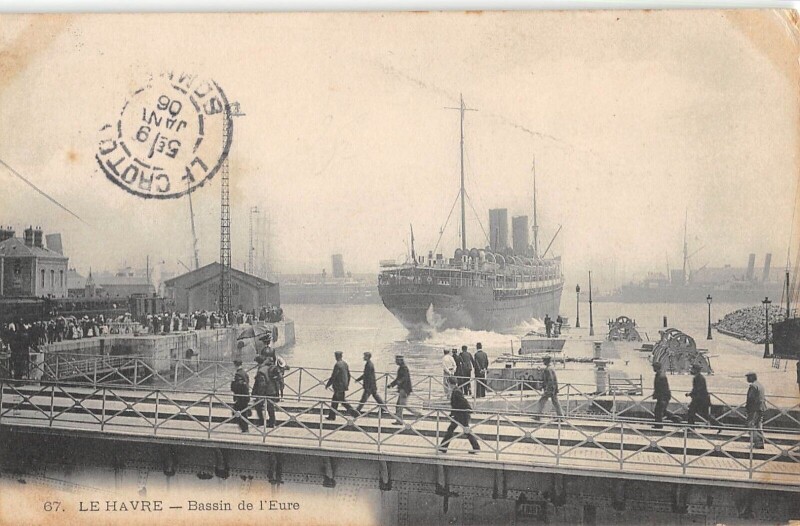Carte postale ancienne Le Havre - Bassin De L'Eure au Havre