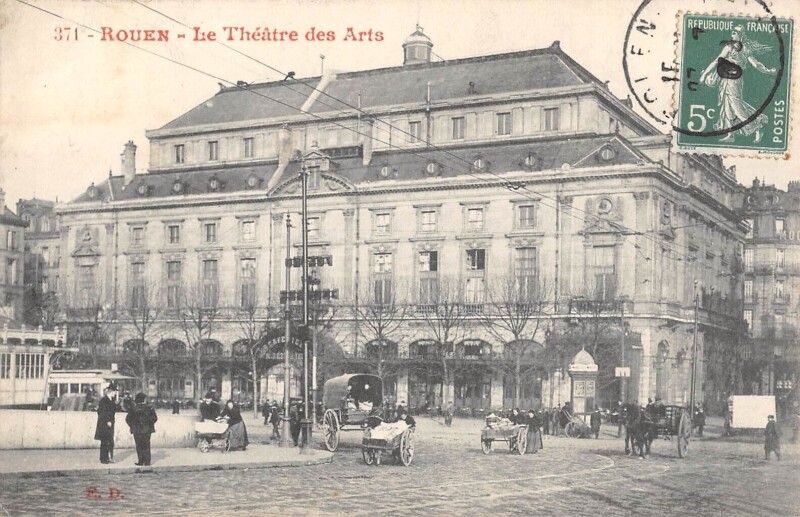 Carte postale ancienne Rouen - Le Theatre Des Arts à Rouen