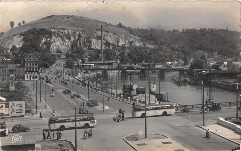 Carte postale ancienne Rouen - Les Quais Vers Bon Secours à Rouen