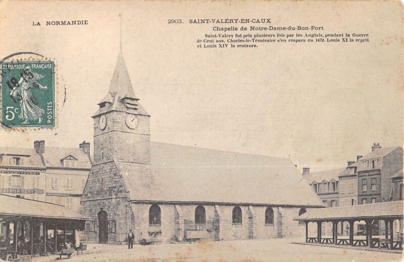 Carte postale ancienne Saint Valery En Caux - Chapelle De Notre Dame Du Bon Port à Saint-Valery-en-Caux