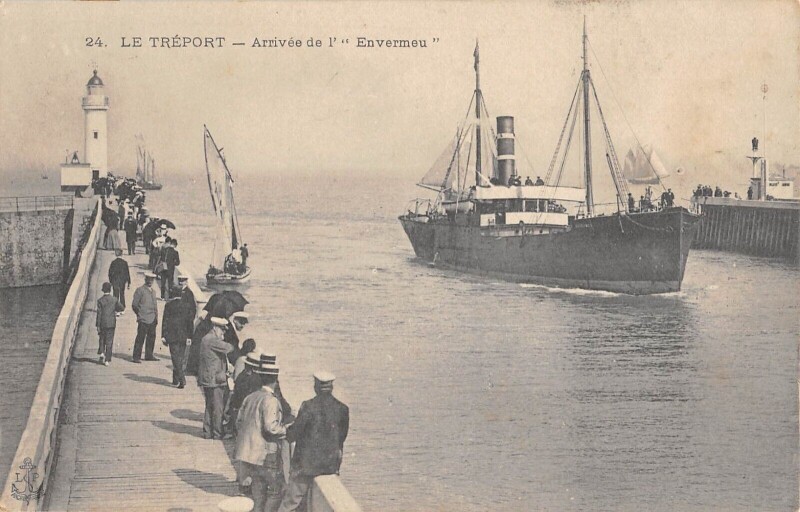 Carte postale ancienne Le Treport - Arrivee De L'Envermeu à Envermeu