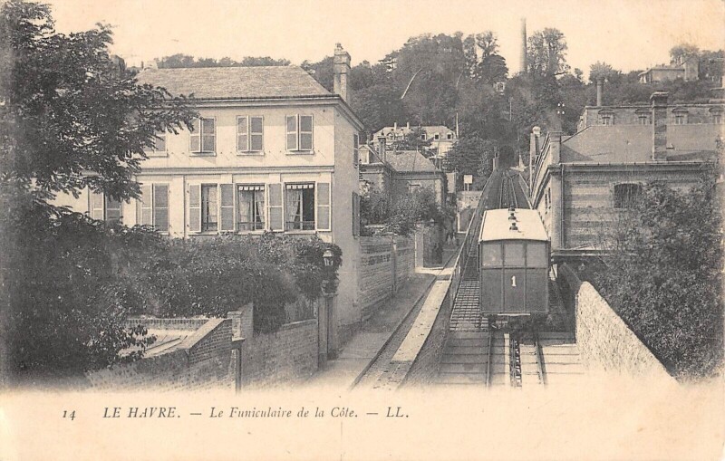 Carte postale ancienne Le Havre - Le Funiculaire De La Cote au Havre