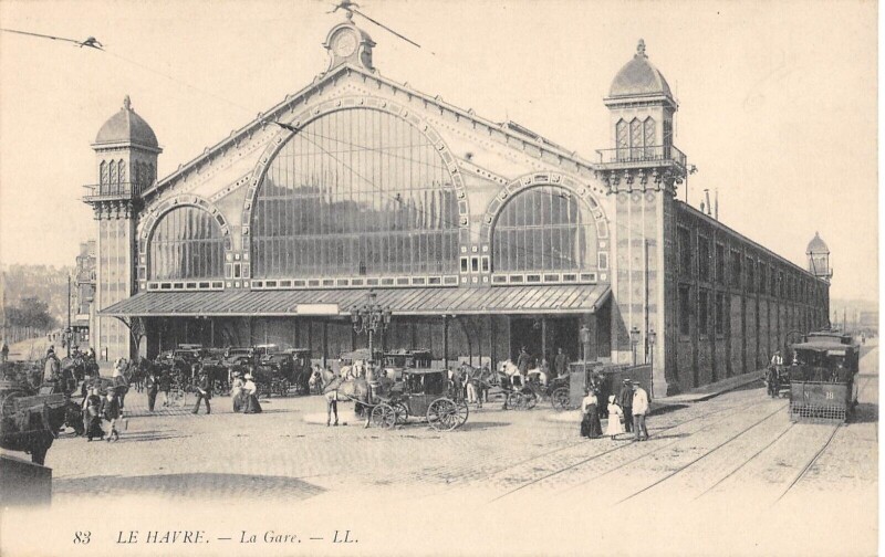 Carte postale ancienne Le Havre - La Gare au Havre