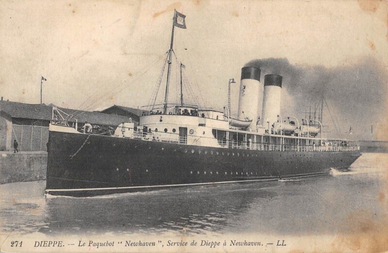 Carte postale ancienne Dieppe - Le Paquebot Newhaven - Service De Dieppe A Newhaven à Dieppe