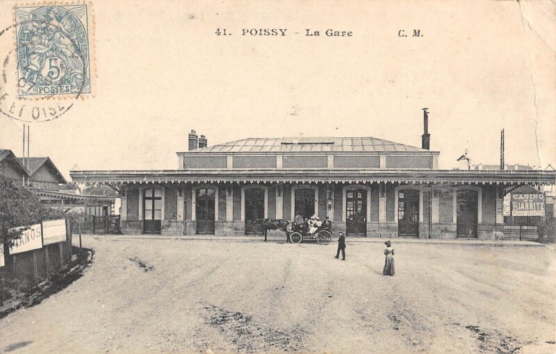 Carte postale ancienne Poissy - La Gare à Poissy