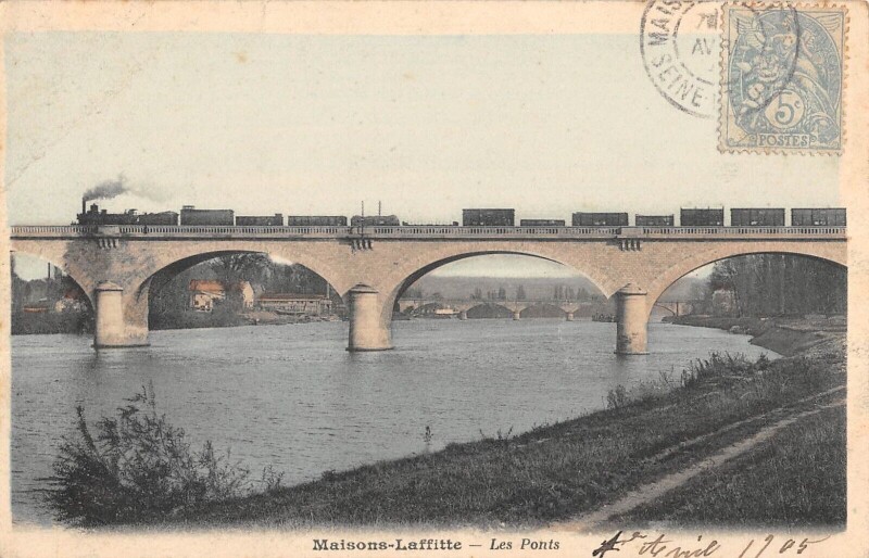 Carte postale ancienne Maisons Laffitte - Les Ponts à Maisons-Laffitte