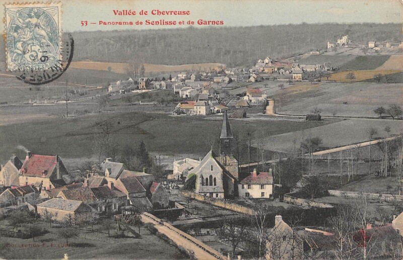 Carte postale ancienne Vallee Chevreuse - Panorama De Senlisse Et De Garnes à Chevreuse