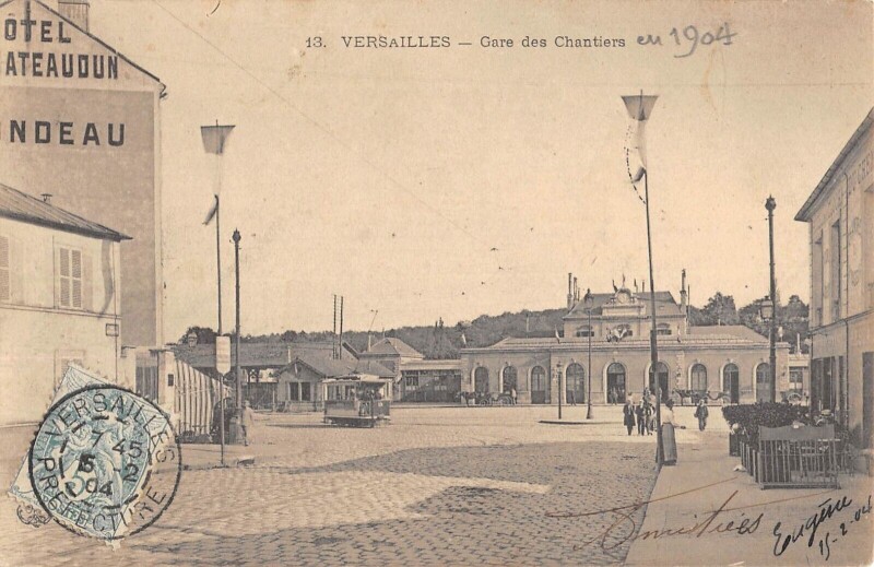 Carte postale ancienne Versailles - Gare Des Chantiers à Versailles