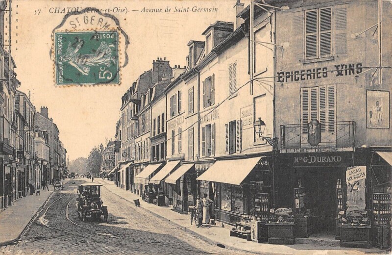 Carte postale ancienne Chatou - Avenue De Saint Germain à Chatou