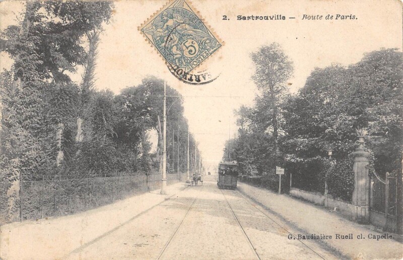 Carte postale ancienne Sartrouville - Route De Paris à Sartrouville