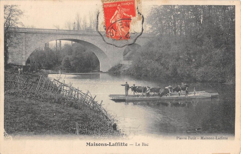 Carte postale ancienne Maisons Laffitte - Le Bac à Maisons-Laffitte