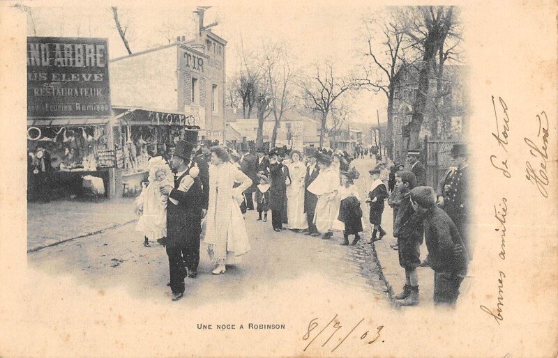 Carte postale ancienne Une Noce A Robinson