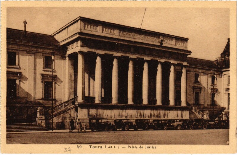 Carte postale ancienne Tours Palais de Justice à Tours