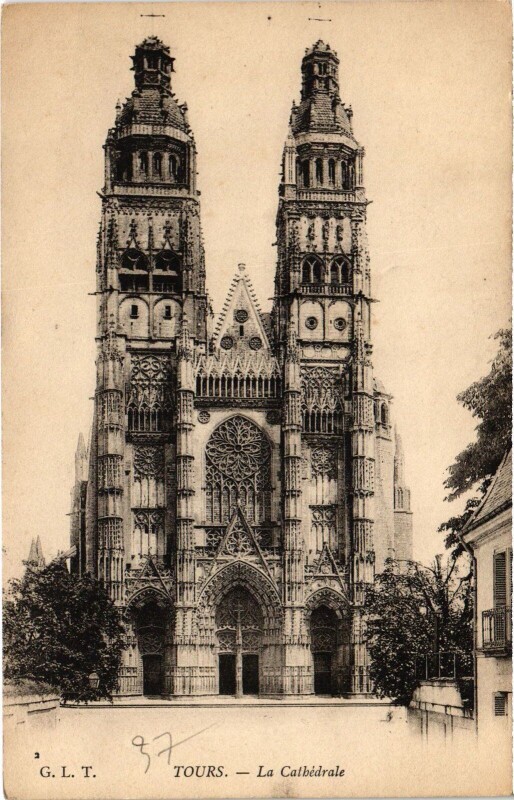 Carte postale ancienne Tours La Cathedrale à Tours