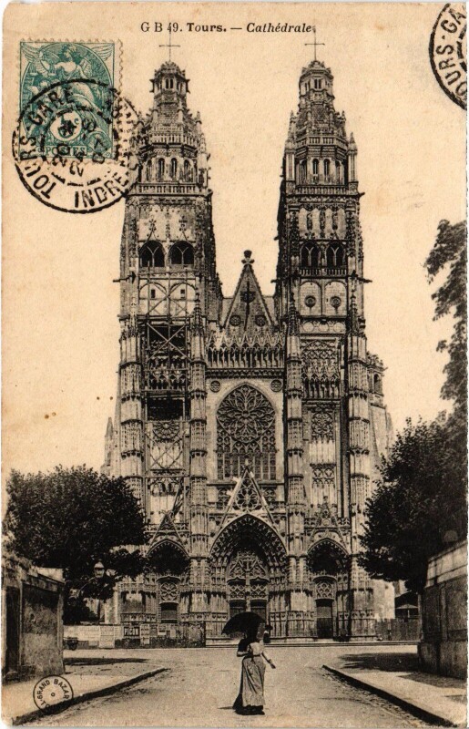 Carte postale ancienne Tours Cathedrale à Tours