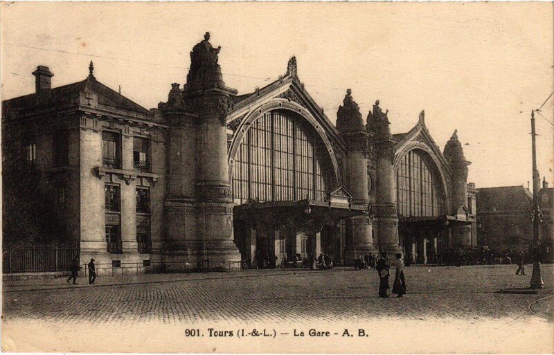 Carte postale ancienne La Gare à Tours