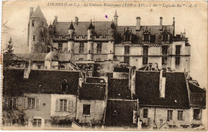 Carte postale ancienne Loches Chateau Renaissance à Loches